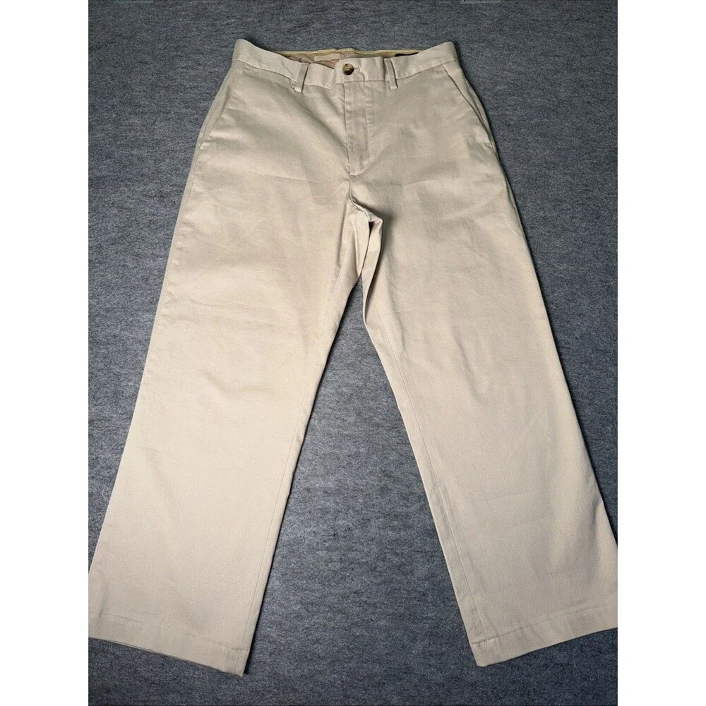 Banana Republic Dawson Chino Pants Khaki Beige Flat Front Mens Size 30x30